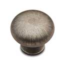 RK International [CK-1118-DN] Solid Brass Cabinet Knob - Thin Mushroom - Distressed Nickel Finish - 1 1/4" Dia.