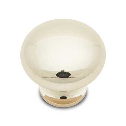 RK International [CK-1118-PN] Solid Brass Cabinet Knob - Thin Mushroom - Polished Nickel Finish - 1 1/4" Dia.