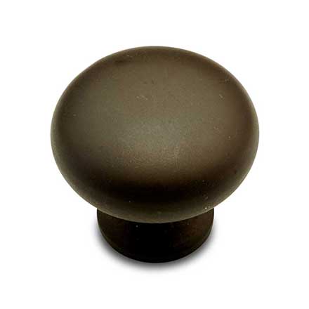 RK International [CK-1118-RB] Solid Brass Cabinet Knob - Thin Mushroom - Oil Rubbed Bronze Finish - 1 1/4" Dia.