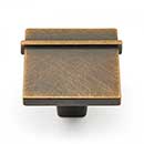RK International [CK-131-BE] Die Cast Zinc Cabinet Knob - Newbury Series - Square - Brushed English Finish - 1 1/4" Sq.