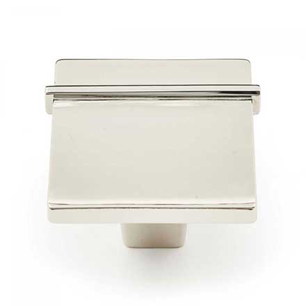 RK International [CK-131-PN] Die Cast Zinc Cabinet Knob - Newbury Series - Square - Polished Nickel Finish - 1 1/4" Sq.