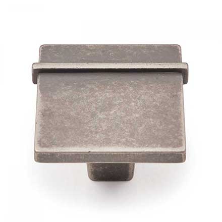 RK International [CK-131-WN] Die Cast Zinc Cabinet Knob - Newbury Series - Square - Weathered Nickel Finish - 1 1/4" Sq.