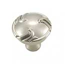 RK International [CK-155-P] Die Cast Zinc Cabinet Knob - Nottingham Series - Swirl Edges - Satin Nickel Finish - 1 1/4&quot; Dia.
