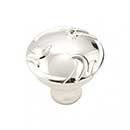 RK International [CK-155-PN] Die Cast Zinc Cabinet Knob - Nottingham Series - Swirl Edges - Polished Nickel Finish - 1 1/4" Dia.