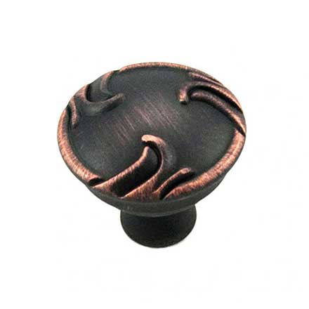 RK International [CK-155-VB] Die Cast Zinc Cabinet Knob - Nottingham Series - Swirl Edges - Valencia Bronze Finish - 1 1/4&quot; Dia.