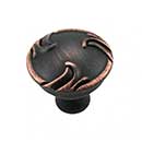 RK International [CK-155-VB] Die Cast Zinc Cabinet Knob - Nottingham Series - Swirl Edges - Valencia Bronze Finish - 1 1/4" Dia.
