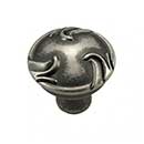RK International [CK-155-WN] Die Cast Zinc Cabinet Knob - Nottingham Series - Swirl Edges - Weathered Nickel Finish - 1 1/4&quot; Dia.