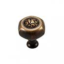 RK International [CK-115-BE] Die Cast Zinc Cabinet Knob - Palermo Series - Hexagon - Brushed English Finish - 1 1/4" L