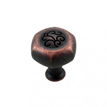 RK International [CK-115-VB] Die Cast Zinc Cabinet Knob - Palermo Series - Hexagon - Valencia Bronze Finish - 1 1/4&quot; L