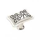 RK International [CK-116-PNB] Die Cast Zinc Cabinet Knob - Palermo Series - Octagon - Polished Nickel w/ Black Finish - 1 5/8" L