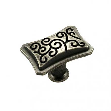 RK International [CK-116-WN] Die Cast Zinc Cabinet Knob - Palermo Series - Octagon - Weathered Nickel Finish - 1 5/8" L