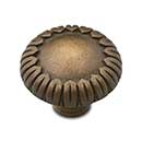 RK International [CK-758-AE] Solid Brass Cabinet Knob - Large Petals at Edge - Antique English Finish - 1 1/2&quot; Dia.