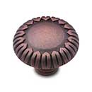 RK International [CK-758-DC] Solid Brass Cabinet Knob - Large Petals at Edge - Distressed Copper Finish - 1 1/2&quot; Dia.