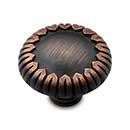 RK International [CK-758-VB] Solid Brass Cabinet Knob - Large Petals at Edge - Valencia Bronze Finish - 1 1/2&quot; Dia.