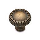 RK International [CK-759-AE] Solid Brass Cabinet Knob - Small Petals at Edge - Antique English Finish - 1 1/4&quot; Dia.