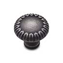 RK International [CK-759-DN] Solid Brass Cabinet Knob - Small Petals at Edge - Distressed Nickel Finish - 1 1/4&quot; Dia.