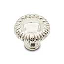 RK International [CK-759-PN] Solid Brass Cabinet Knob - Small Petals at Edge - Polished Nickel Finish - 1 1/4&quot; Dia.