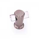 RK International [CK-70-P] Lucite Cabinet T-Knob - Radiance Series - Clear - Satin Nickel Stem - 1 3/8&quot; L