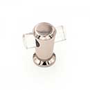 RK International [CK-70-PN] Lucite Cabinet T-Knob - Radiance Series - Clear - Polished Nickel Stem - 1 3/8" L