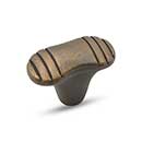 RK International [CK-783-AE] Solid Brass Cabinet Knob - Ridge Series - Large - Antique English Finish - 1 1/2" L