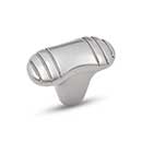 RK International [CK-783-P] Solid Brass Cabinet Knob - Ridge Series  - Large - Satin Nickel Finish - 1 1/2" L
