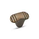 RK International [CK-784-AE] Solid Brass Cabinet Knob - Ridge Series - Small - Antique English Finish - 1 1/4" L