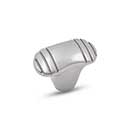 RK International [CK-784-P] Solid Brass Cabinet Knob - Ridge Series - Small - Satin Nickel Finish - 1 1/4" L