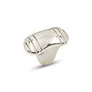RK International [CK-784-PN] Solid Brass Cabinet Knob - Ridge Series - Small - Polished Nickel Finish - 1 1/4" L