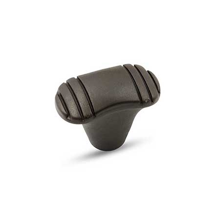 RK International [CK-784-RB] Solid Brass Cabinet Knob - Ridge Series - Small - Oil Rubbed Bronze Finish - 1 1/4" L