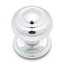 RK International [CK-1212-C] Solid Brass Cabinet Knob - Large Rope w/ Detachable Back Plate - Polished Chrome Finish - 1 1/2" Dia.