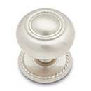 RK International [CK-1212-P] Solid Brass Cabinet Knob - Large Rope w/ Detachable Back Plate - Satin Nickel Finish - 1 1/2" Dia.