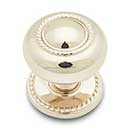 RK International [CK-1212-PN] Solid Brass Cabinet Knob - Large Rope w/ Detachable Back Plate - Polished Nickel Finish - 1 1/2" Dia.