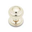 RK International [CK-1213-PN] Solid Brass Cabinet Knob - Small Rope w/ Detachable Back Plate - Polished Nickel Finish - 1 1/4" Dia.