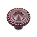 RK International [CK-1215-DC] Solid Brass Cabinet Knob - Rope Edge - Distressed Copper Finish - 1 1/4" Dia.