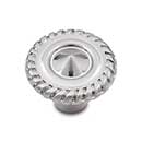 RK International [CK-1215-P] Solid Brass Cabinet Knob - Rope Edge - Satin Nickel Finish - 1 1/4" Dia.