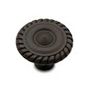RK International [CK-1215-RB] Solid Brass Cabinet Knob - Rope Edge - Oil Rubbed Bronze Finish - 1 1/4&quot; Dia.
