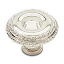 RK International [CK-705-PN] Solid Brass Cabinet Knob - Large Double Roped Edge - Polished Nickel Finish - 1 1/2&quot; Dia.