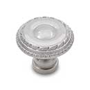 RK International [CK-706-P] Solid Brass Cabinet Knob - Small Double Roped Edge - Satin Nickel Finish - 1 1/4&quot; Dia.