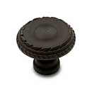 RK International [CK-706-RB] Solid Brass Cabinet Knob - Small Double Roped Edge - Oil Rubbed Bronze Finish - 1 1/4&quot; Dia.