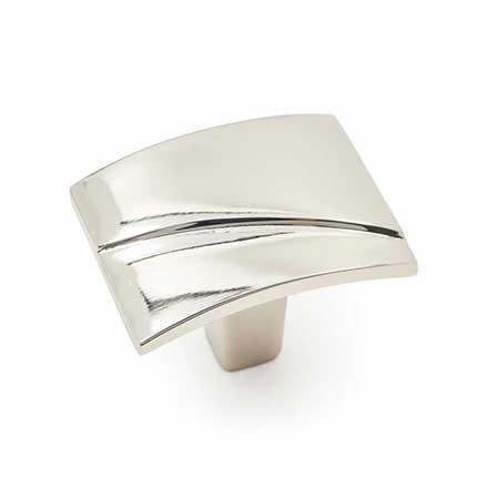 RK International [CK-171-PN] Solid Brass Cabinet Knob - Trumbull Series - Polished Nickel Finish - 1 9/16" L