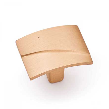 RK International [CK-171-SB] Solid Brass Cabinet Knob - Trumbull Series - Satin Brass Finish - 1 9/16" L