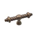 RK International [CK-701-AE] Solid Brass Cabinet Knob - Large Twisted - Antique English Finish - 3 3/4" L