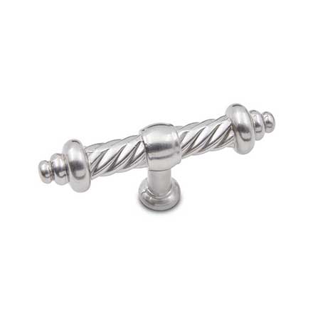 RK International [CK-701-P] Solid Brass Cabinet Knob - Large Twisted - Satin Nickel Finish - 3 3/4" L
