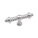 RK International [CK-701-P] Solid Brass Cabinet Knob - Large Twisted - Satin Nickel Finish - 3 3/4" L