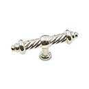 RK International [CK-701-PN] Solid Brass Cabinet Knob - Large Twisted - Polished Nickel Finish - 3 3/4" L