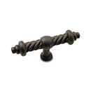 RK International [CK-701-RB] Solid Brass Cabinet Knob - Large Twisted - Oil Rubbed Bronze Finish - 3 3/4" L