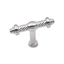 RK International [CK-702-P] Solid Brass Cabinet Knob - Small Twisted - Satin Nickel Finish - 2" L