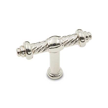 RK International [CK-702-PN] Solid Brass Cabinet Knob - Small Twisted - Polished Nickel Finish - 2&quot; L