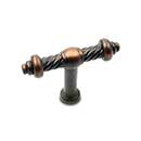 RK International [CK-702-VB] Solid Brass Cabinet Knob - Small Twisted - Valencia Bronze Finish - 2" L