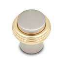 RK International [CK-4214-PWB] Solid Brass Cabinet Knob - Solid Swirl Rod - Satin Nickel & Polished Brass Finish - 1 1/4" Dia.
